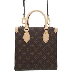 Louis Vuitton Monogram Leather Brown Sac Plat Bag